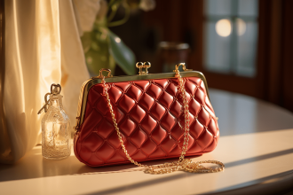 Sac élégant assorti à une robe rouge pour mariage
