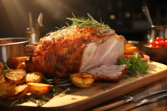 Rôti de porc moelleux cuit au Cookeo sur une table familiale