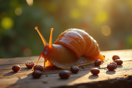 Escargot aux raisins frais sur table en matinée lumineuse