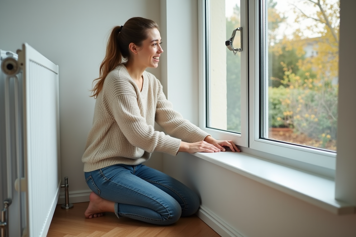 Jeune femme appliquant un joint d