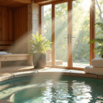 Spa privé intérieur en Alsace avec jacuzzi et sauna